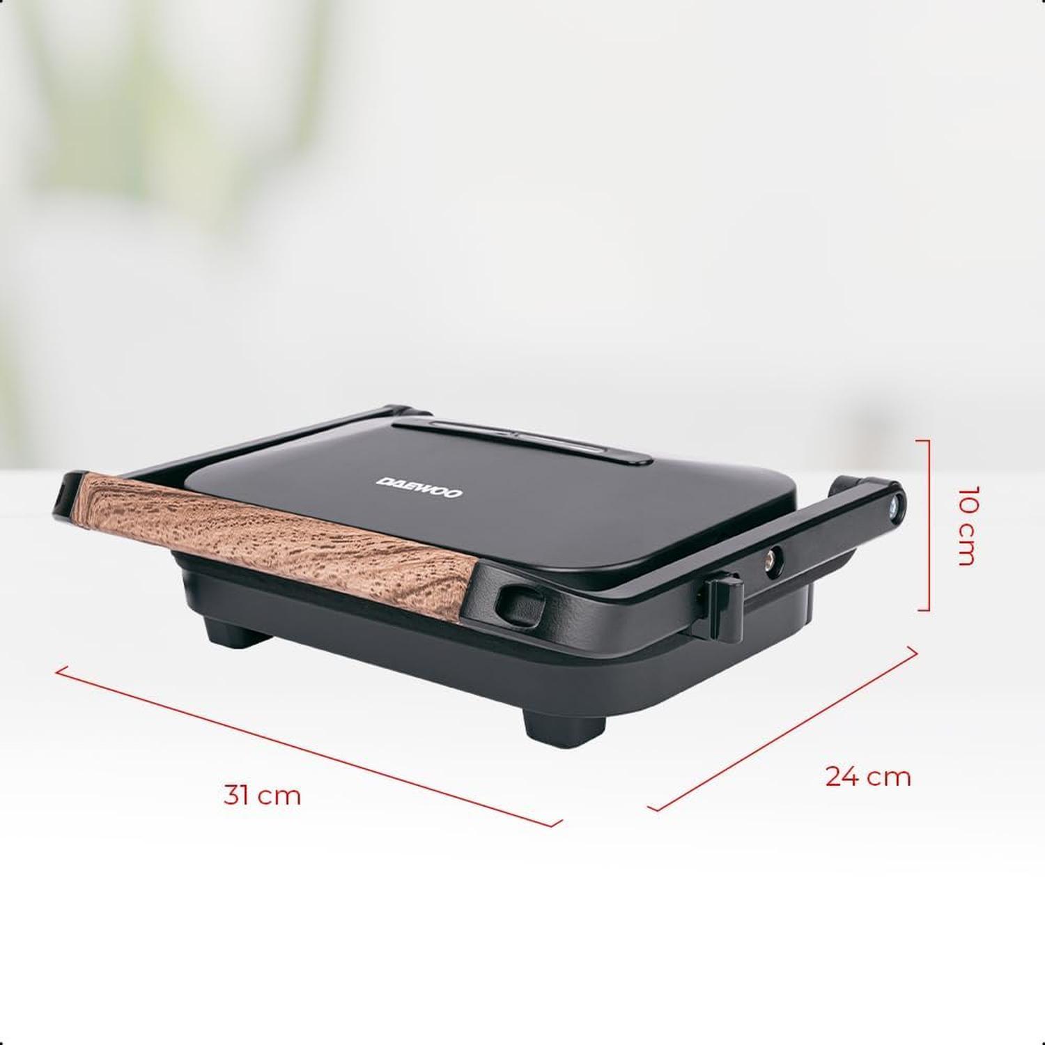 Combo tostador y parrilla Daewoo Negro con Madera — imagen 5