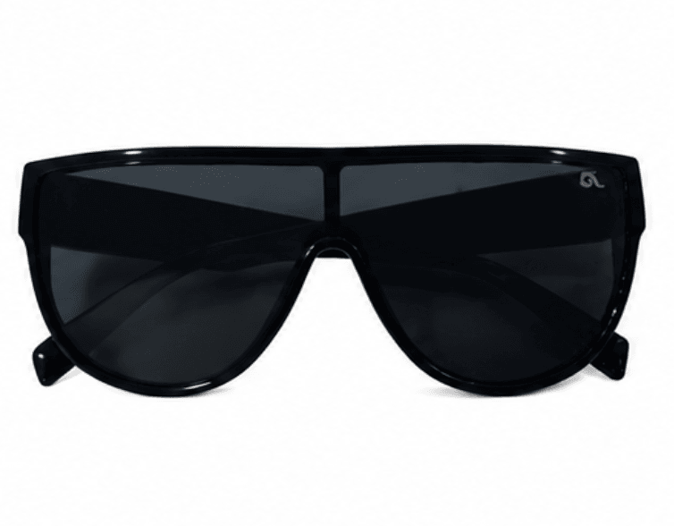 Lentes de Sol Oversize Tipo Shield Unisex, Monolente Negro — imagen 5