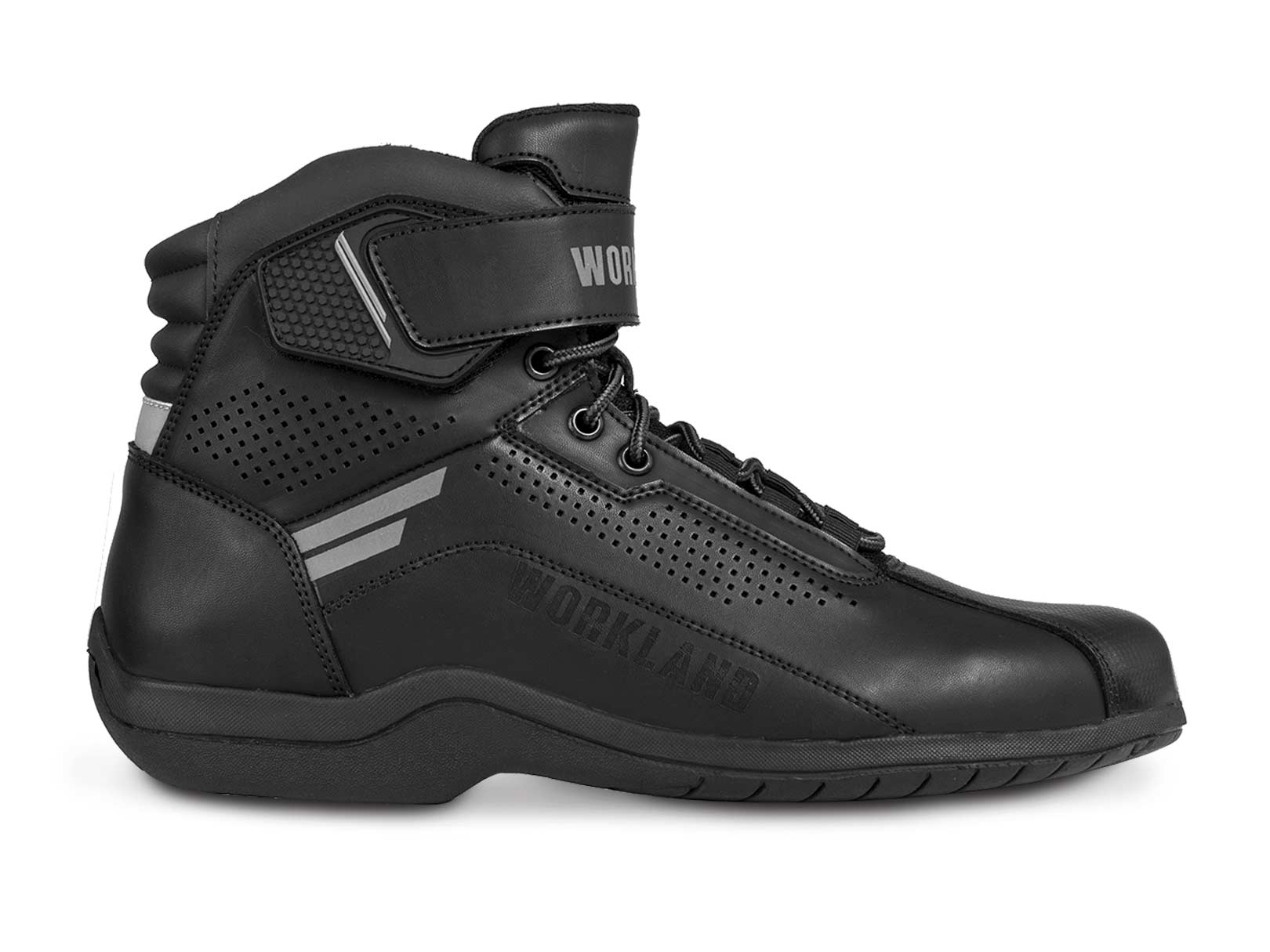 Bota mujer motociclista biker botin dama WKL 80017 Negro — imagen 12