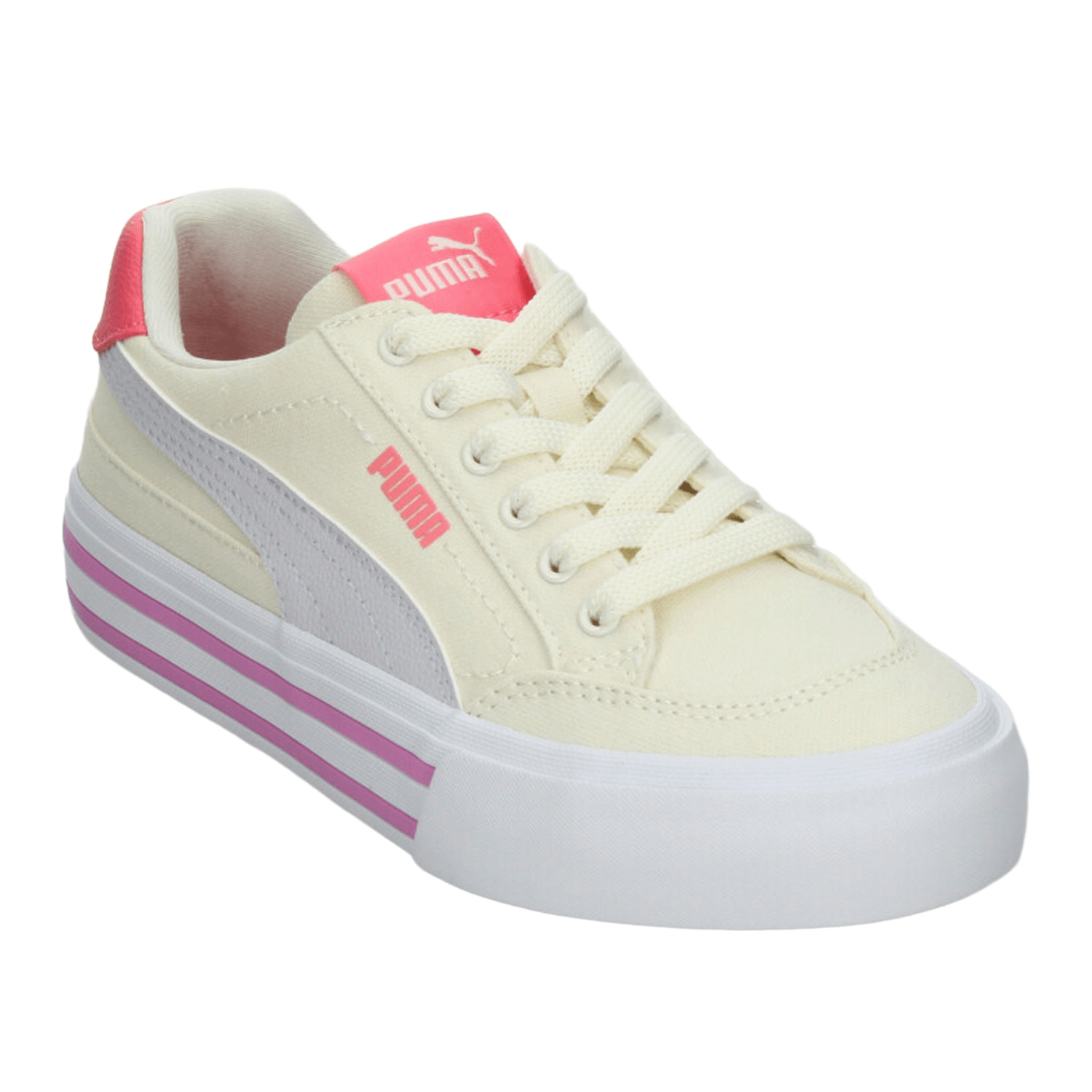 Tenis Puma Court Classic Niña Casual Off White Infantil T22-26 — imagen 4