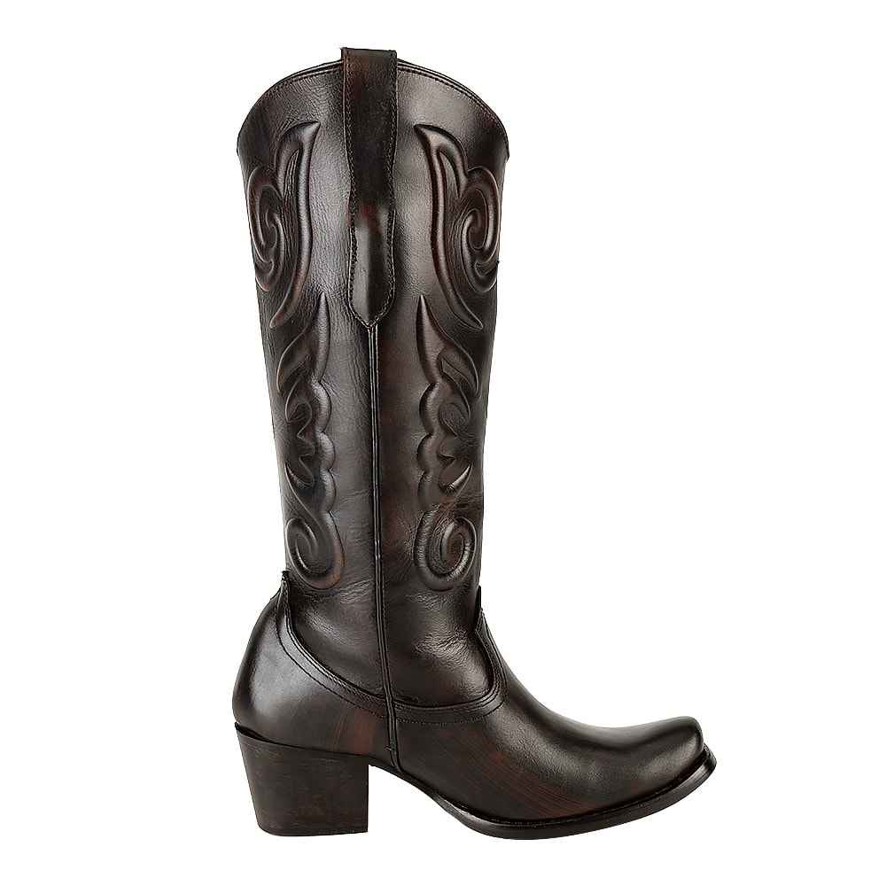 BOTA DAMA JC MCCOY VAQUERA PIEL TUBO GRABADO 6Cm 1344454 — imagen 7