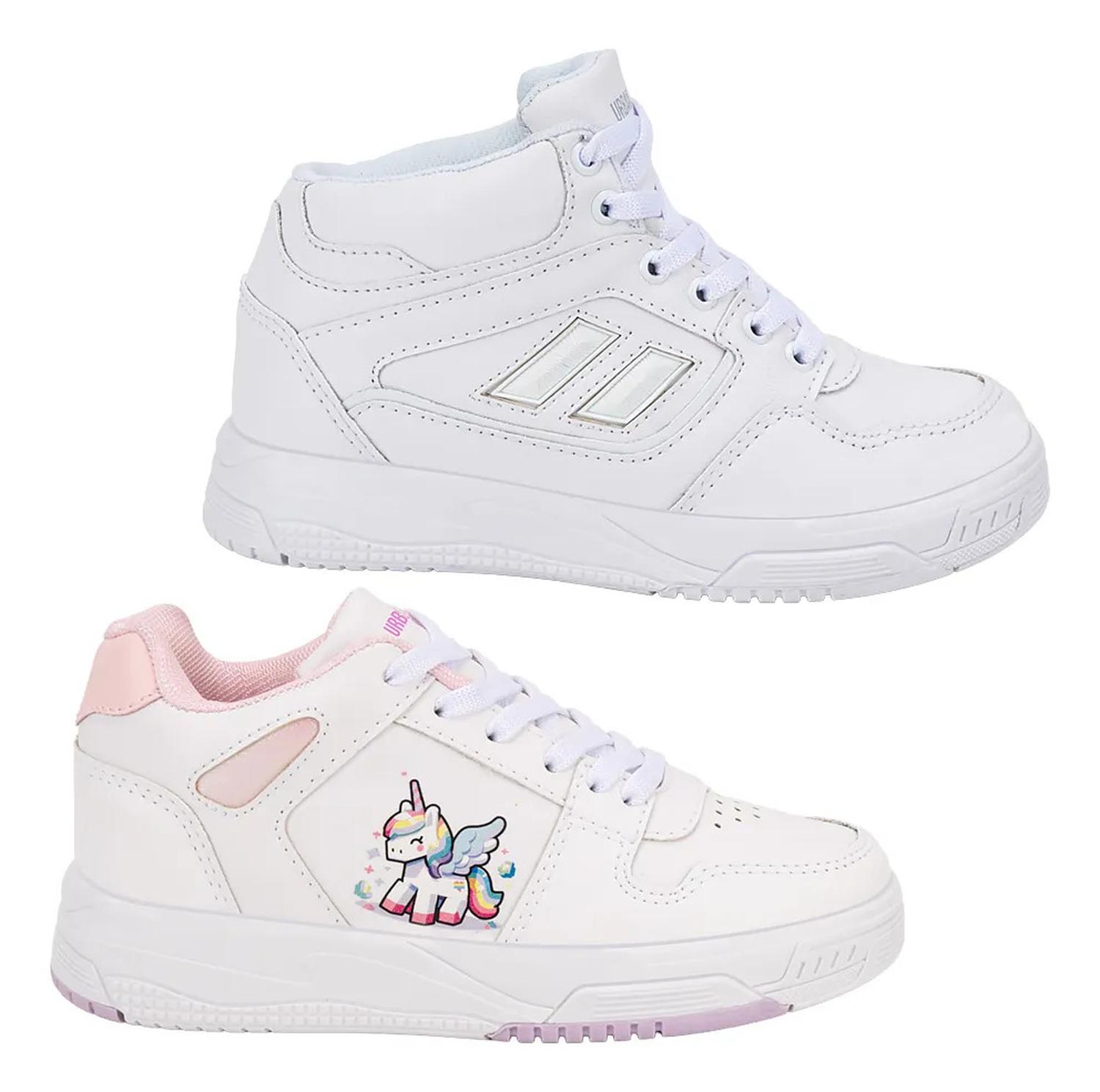 Tenis Escolar Urban Shoes Niña Kit 2 Pares Liso 1342218 — imagen 1