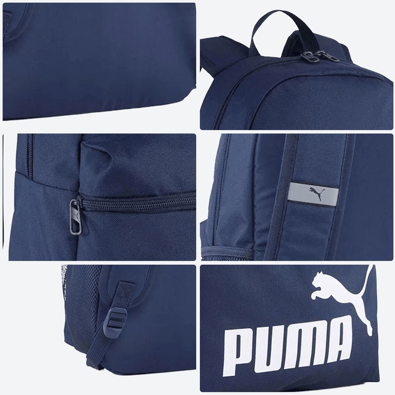 Mochila Puma Phase Hombre Mujer Azul Escolar 22L — imagen 4