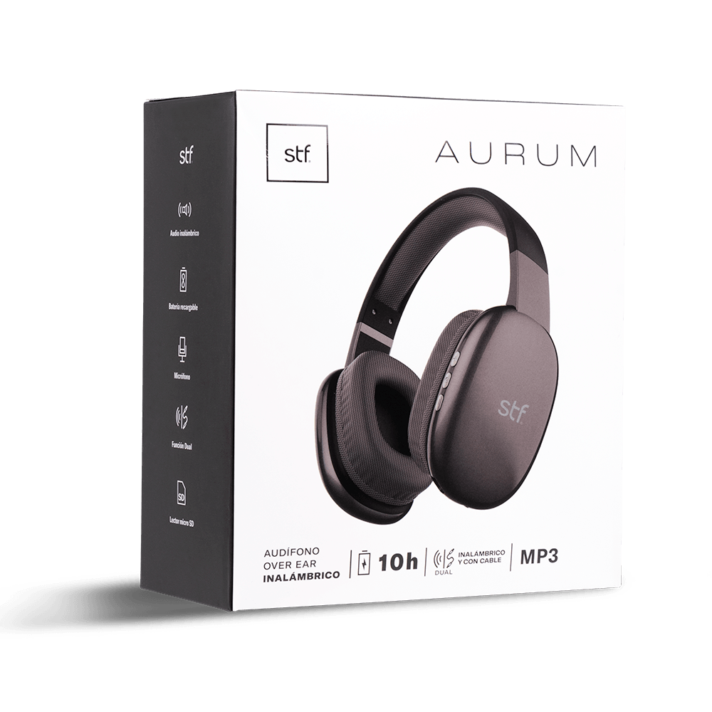 Audífonos inalámbricos On Ear STF Aurum 10hrs Uso Negro — imagen 11
