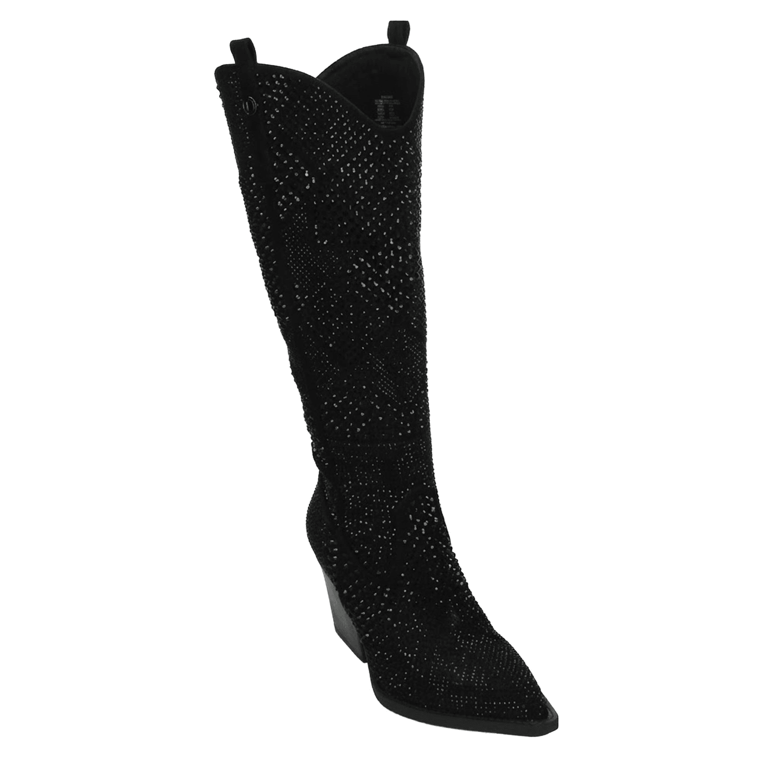 Bota Efe Dama Negro Casual Vaquera Brillo Larga Tacón Mujer — imagen 5