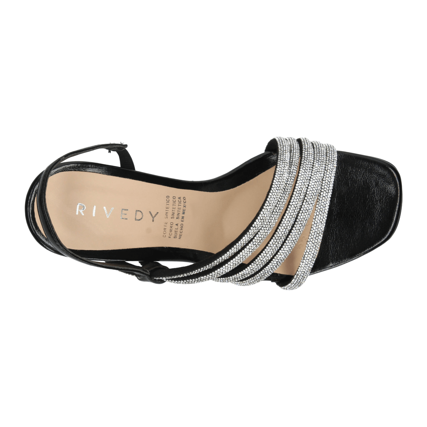 Zapatilla Rivedy Dama Fiesta Negro Plateado Mujer — imagen 8