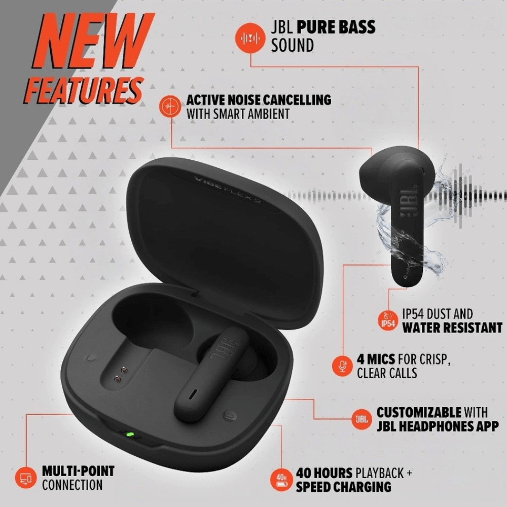 Audifonos Inalambricos JBL Tune Flex 2 - True Wireless Earbuds - Blanco — imagen 8