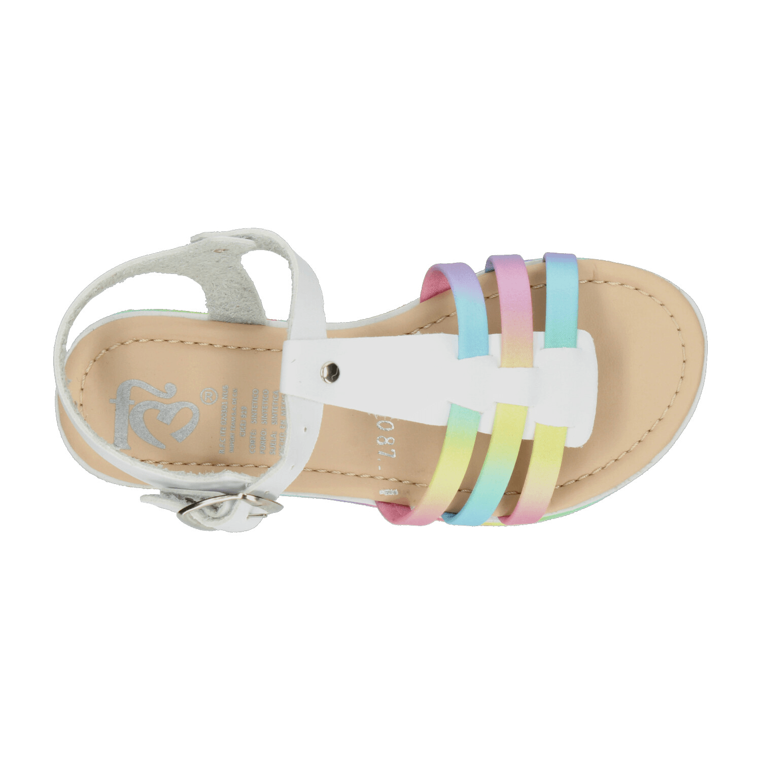Sandalias FMK Niña Casual Blanco Infantil T15-22 — imagen 8
