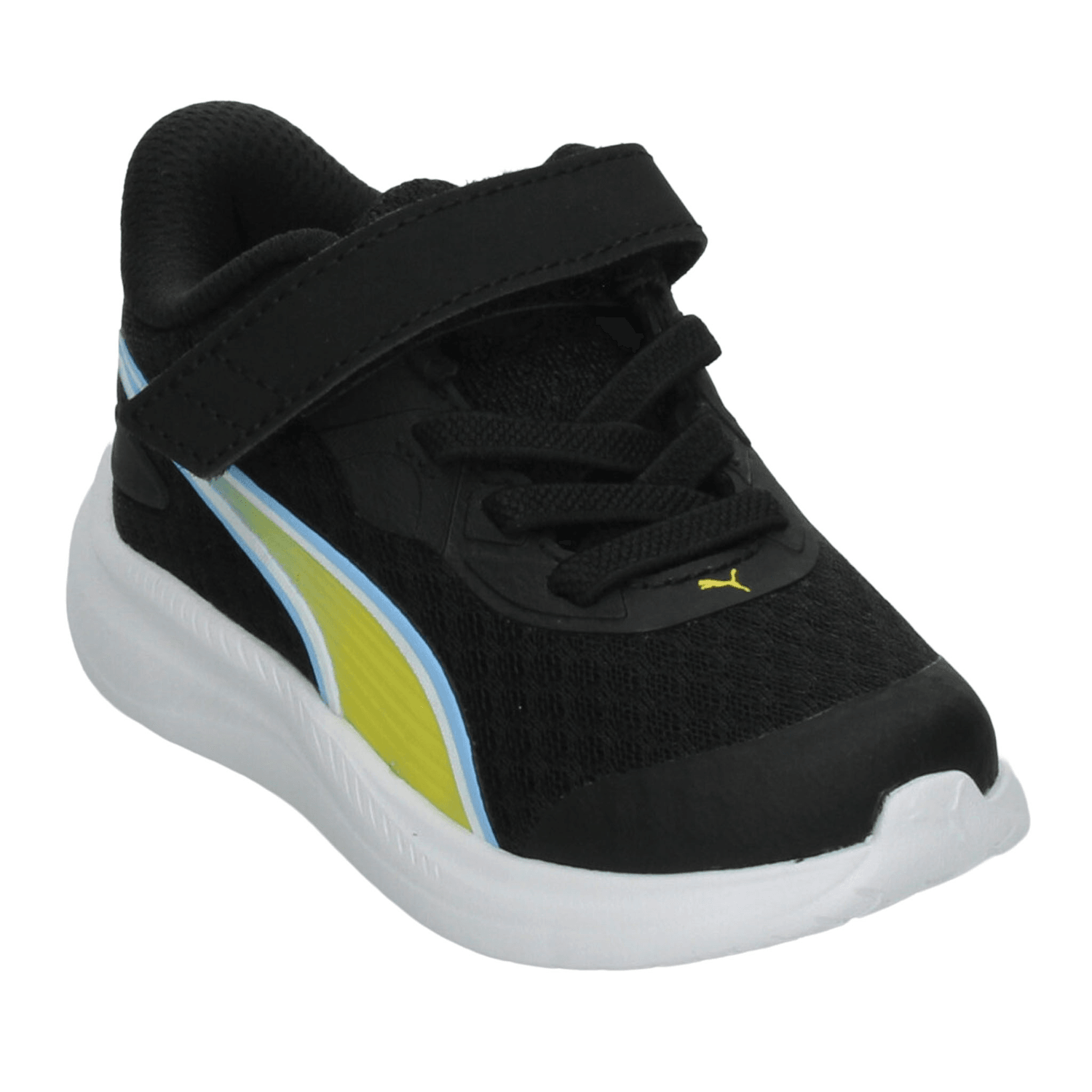 Tenis Puma Skycrocket 2 Niño Deportivo Cómodo Negro Infantil T11-16 — imagen 4