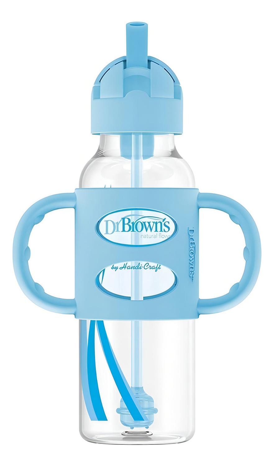Biberon Con Popote Y Asas Estándar Dr Browns 250ml/8oz 6m — imagen 1