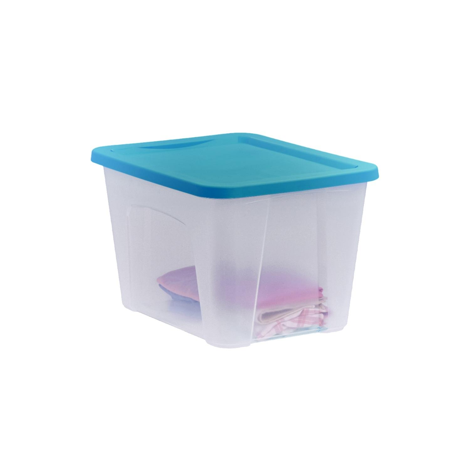 3 CAJA PLÁSTICO ORGANIZADORACON TAPA 87 LITROS RESISTENTE — imagen 4