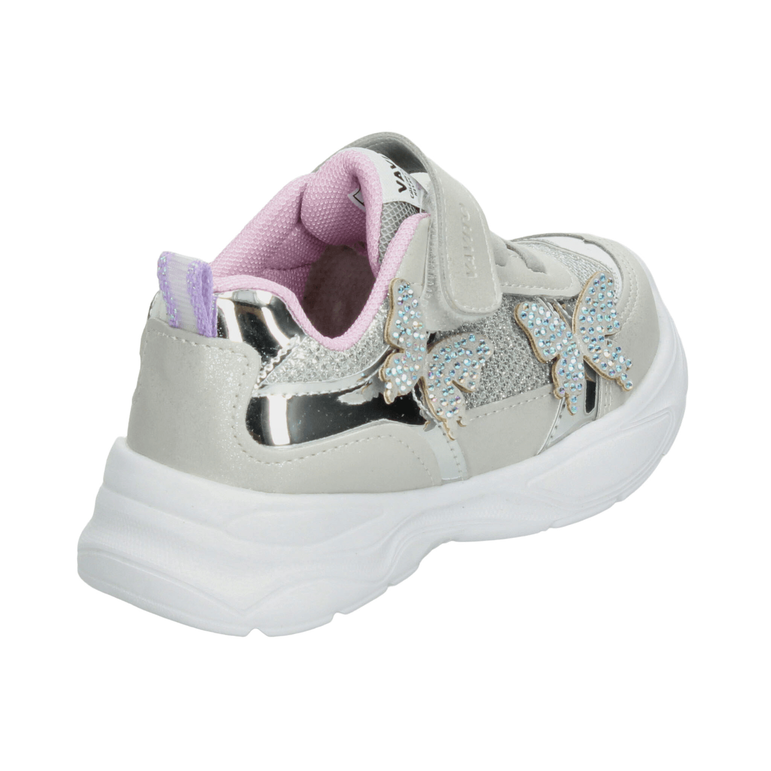 Tenis Vavito Niña Bebé Plateado Gris Casual Infantil T12-15 — imagen 4
