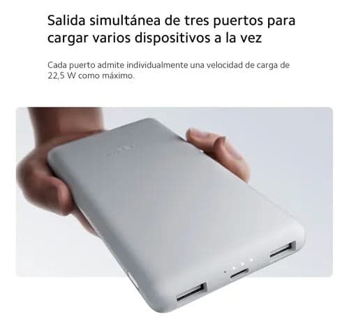Bateria Xiaomi Power Bank 10000mAh 22.5w Lite - Blanco — image 4