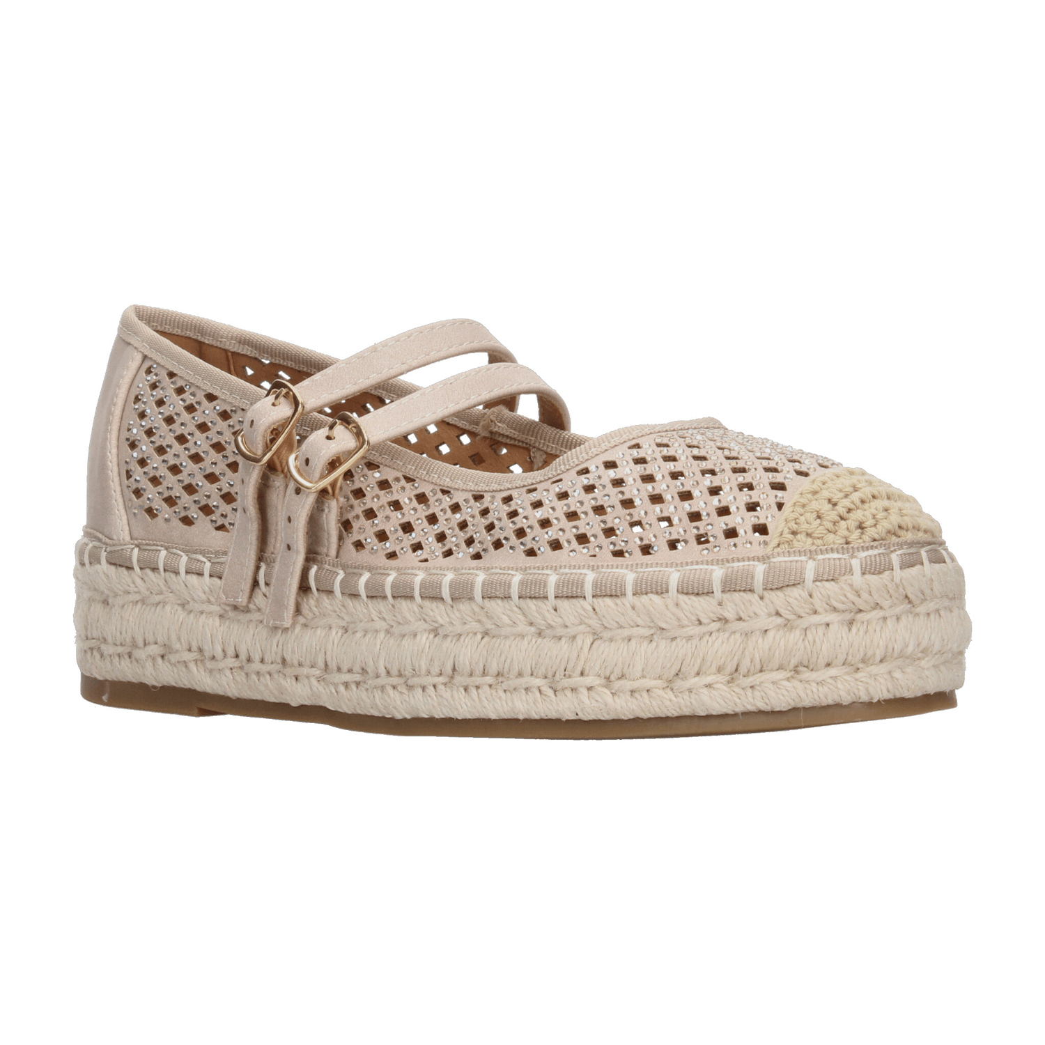 Zapato Berlín Dama Alpargata Casual Cómodo Beige Mujer — imagen 2