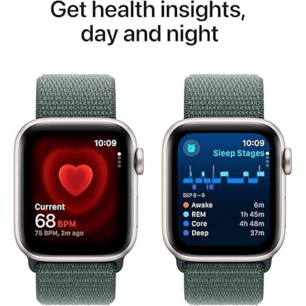 AppleWatch SE 2DA GEN 40mm GPS - Starlight/Correa Velcro Verde — imagen 5