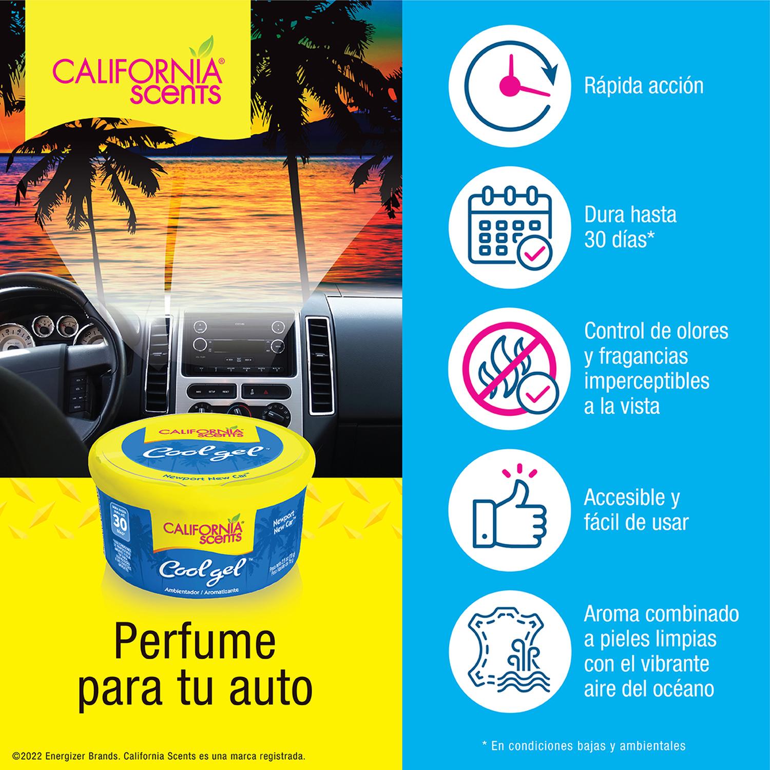 12 AROMATIZANTE GEL CALIFORNIA COCHE NUEVO 2.5OZ — imagen 5