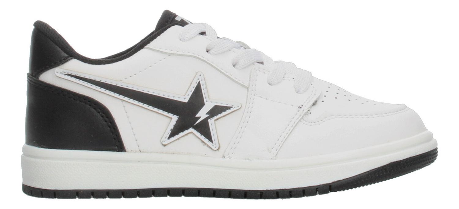 Tenis Niño Vavito Blanco Con Negro Original Sneakers Casual Ligero Urbano Moderno Juvenil — imagen 2