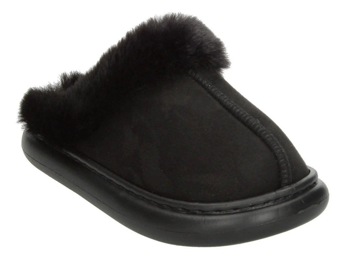 Pantuflas Mujer Berlín Negro De Peluche Cómodas Para Dama — imagen 13