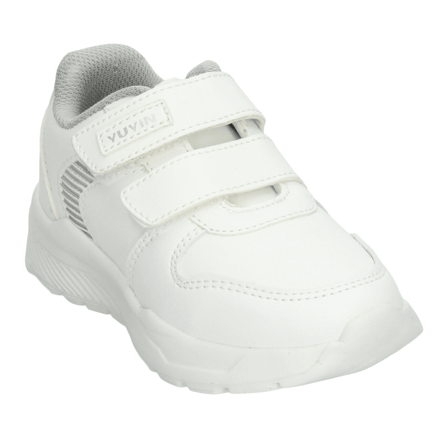 Tenis Yuyin Niño Cintas Adhesivas Escolar Blanco Infantil T15-18 — imagen 4