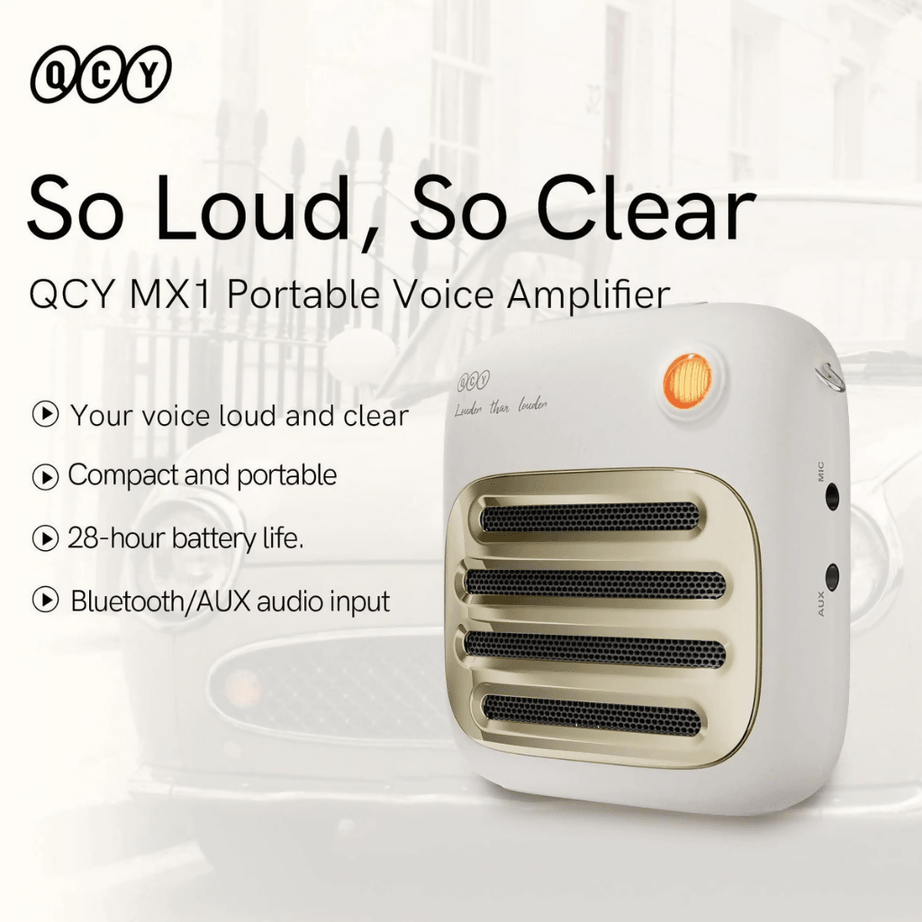 Bocina QCY Bluetooth con Diadema Amplifica Voz, Música, Batería hasta 28 Horas. — imagen 7