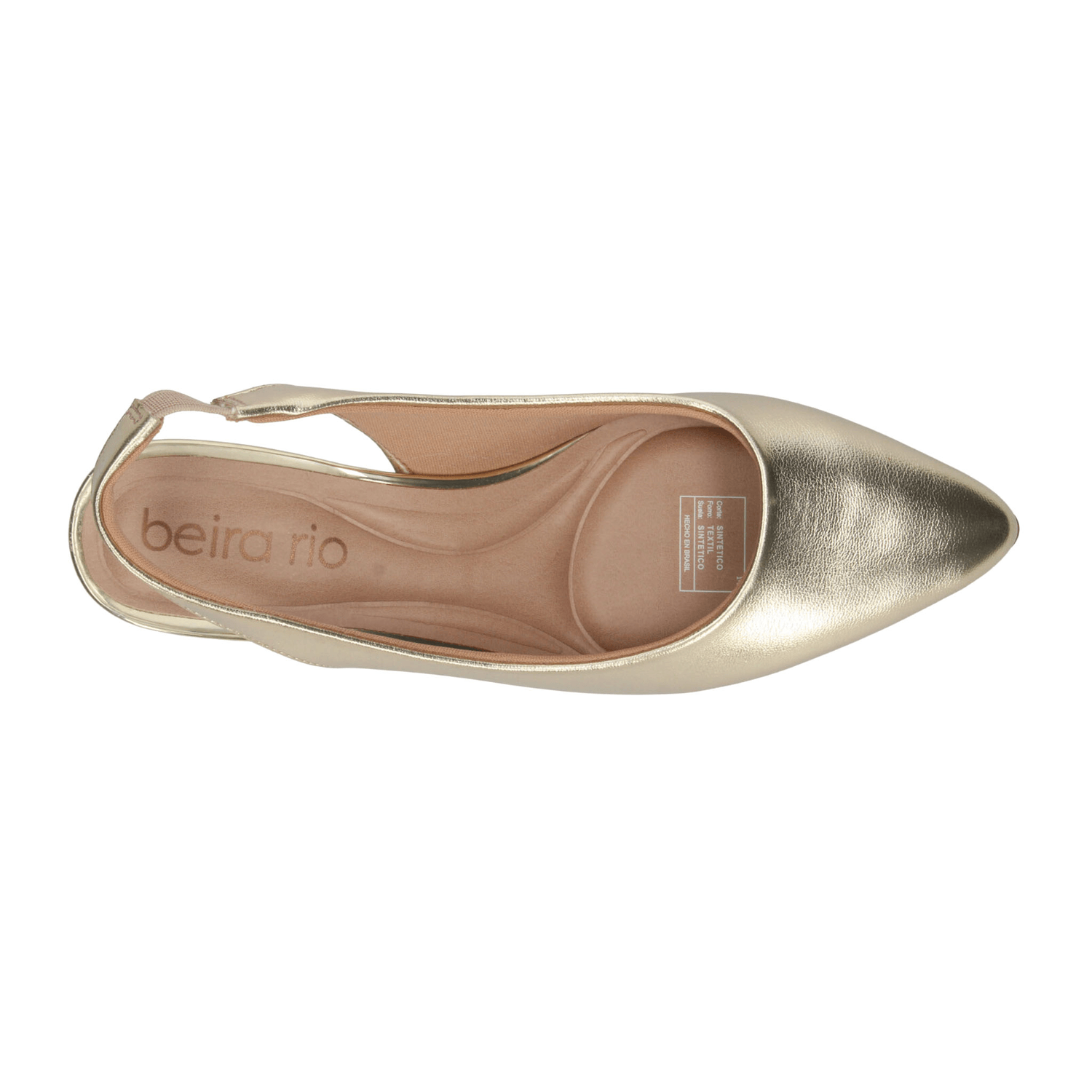 Zapatilla Beira Rio Dama Casual Fiesta Dorado Mujer — imagen 8