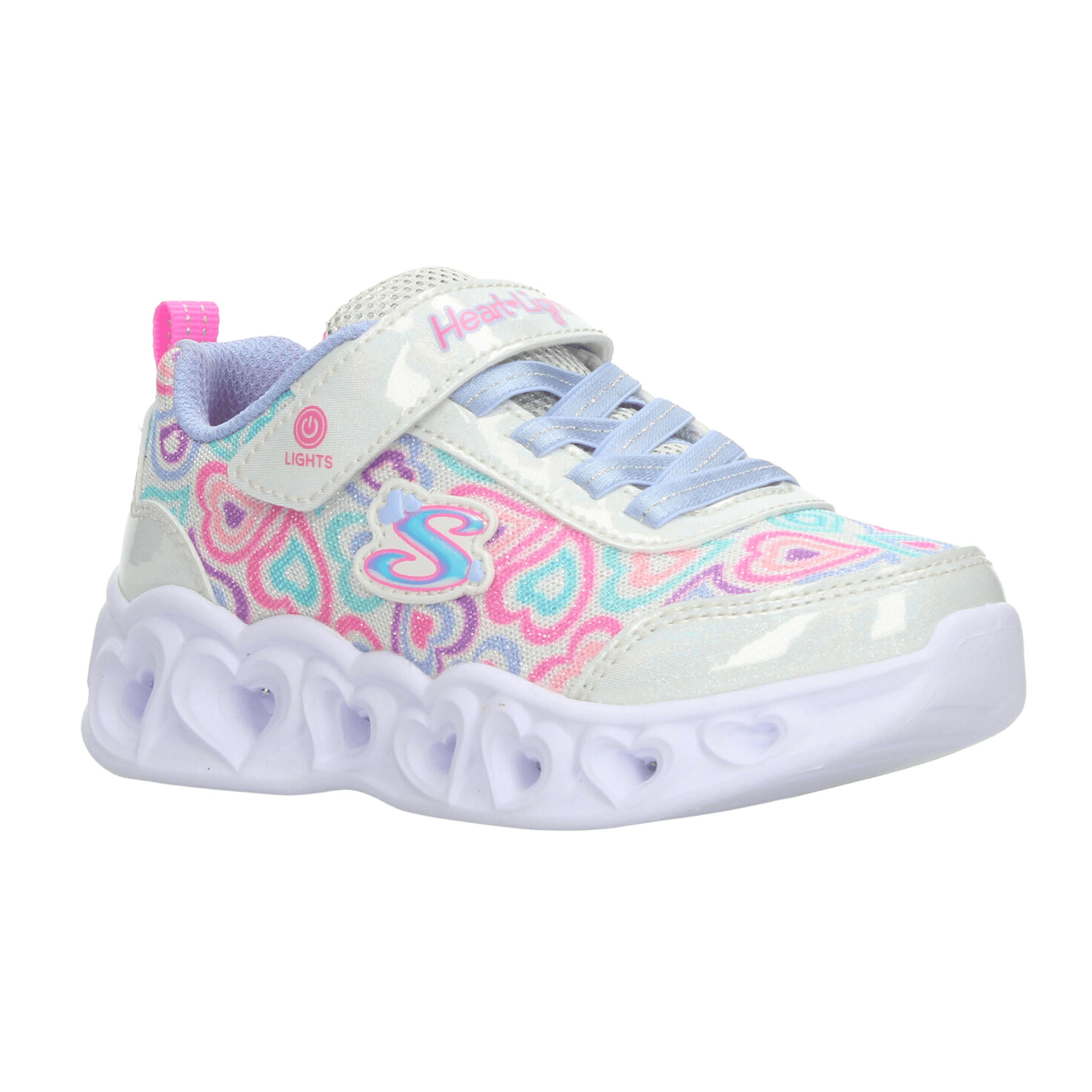 Tenis Skechers Heart Lights Niña Casual Led Blanco Infantil T17-22 — imagen 2
