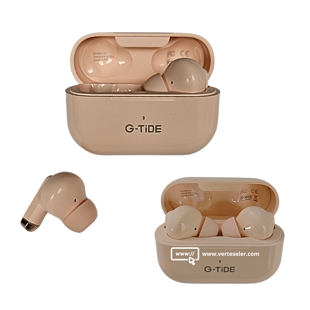 Audífonos bluetooth 5.3 G-tide L22 hasta 8 horas de batería, estuche de carga y bolsa regalo.Rosa — imagen 3