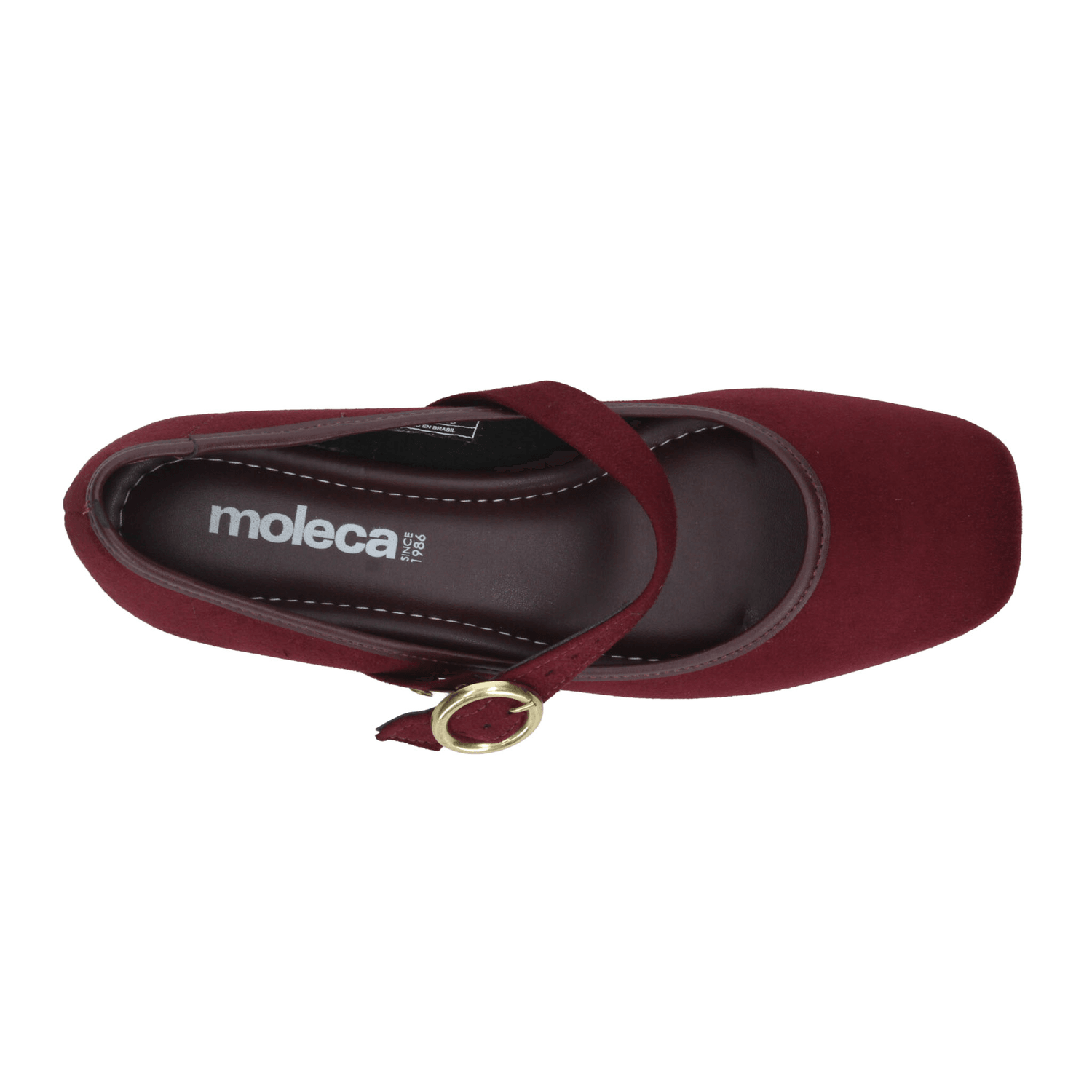 Flats Dama Moleca Rojo Casual Mary Jane Hebilla Mujer — imagen 9