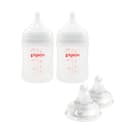 Combo 2 Biberones Pigeon 160ML y 2 Tetinas Extra Flujo S