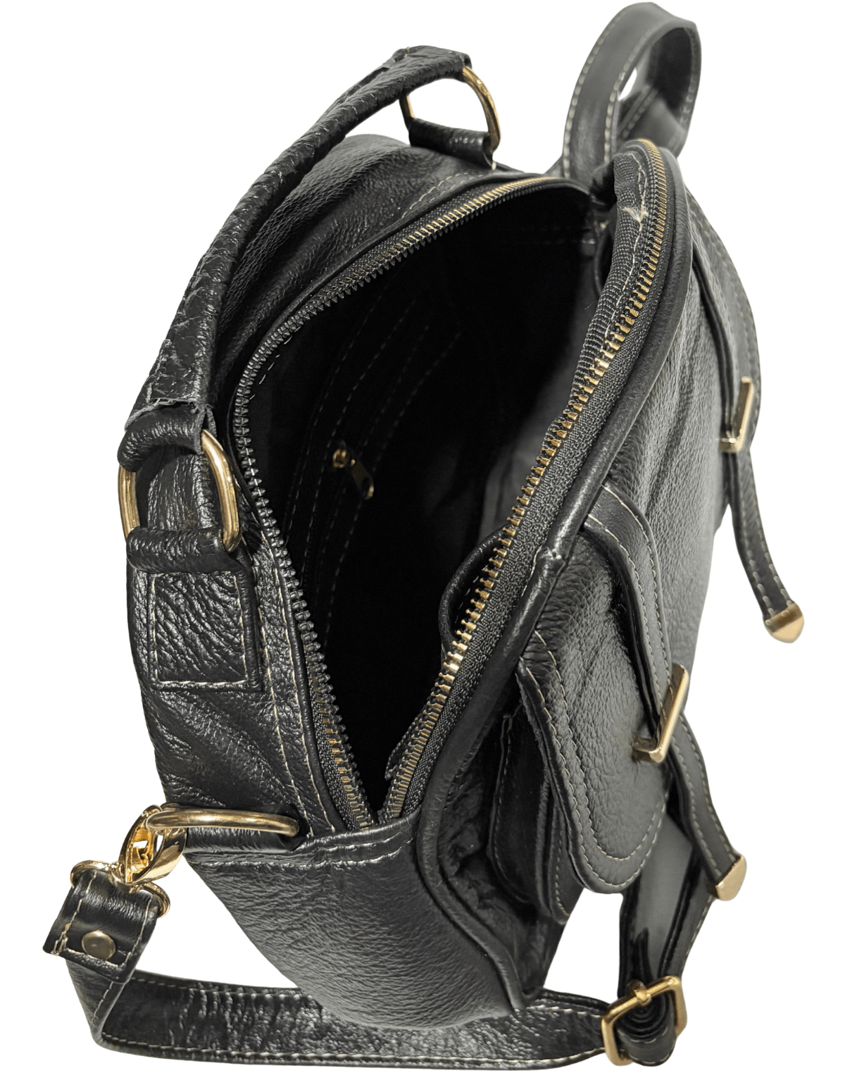 Bolsa Crossbody Mochila Para Mujer Jf66 Piel Legitima Original — imagen 11