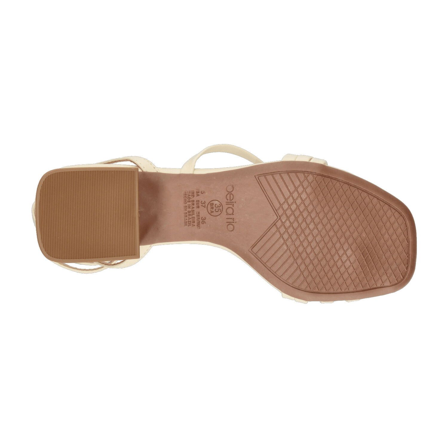 Sandallas Dama Beira Rio Crema Casual Mujer — imagen 10