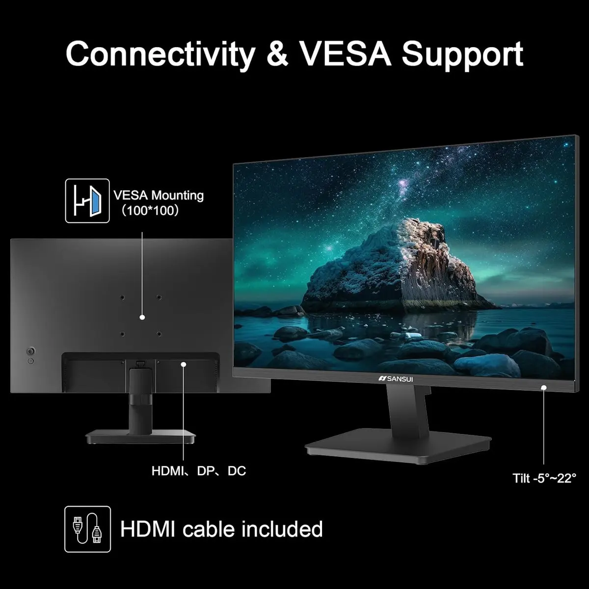 Sansui ES-27F2 Monitor de 27" Full HD 1080p 120 Hz — imagen 7