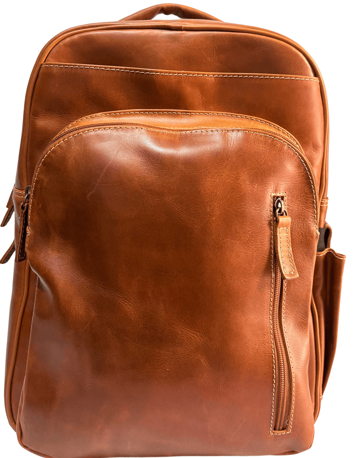 Mochila Grande De Piel Legitima Genuina Espaciosa Bp011 — imagen 6