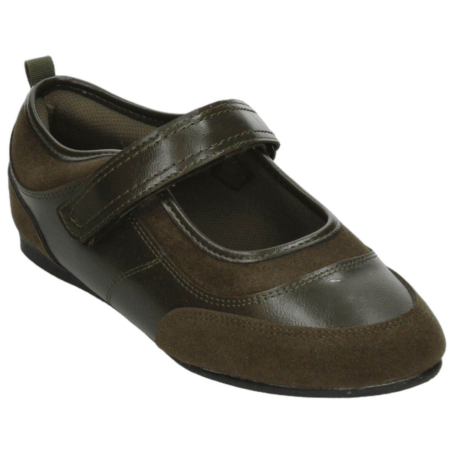 Flats Paulina Dama Casual Mary Jane Verde Oliva Mujer — imagen 4