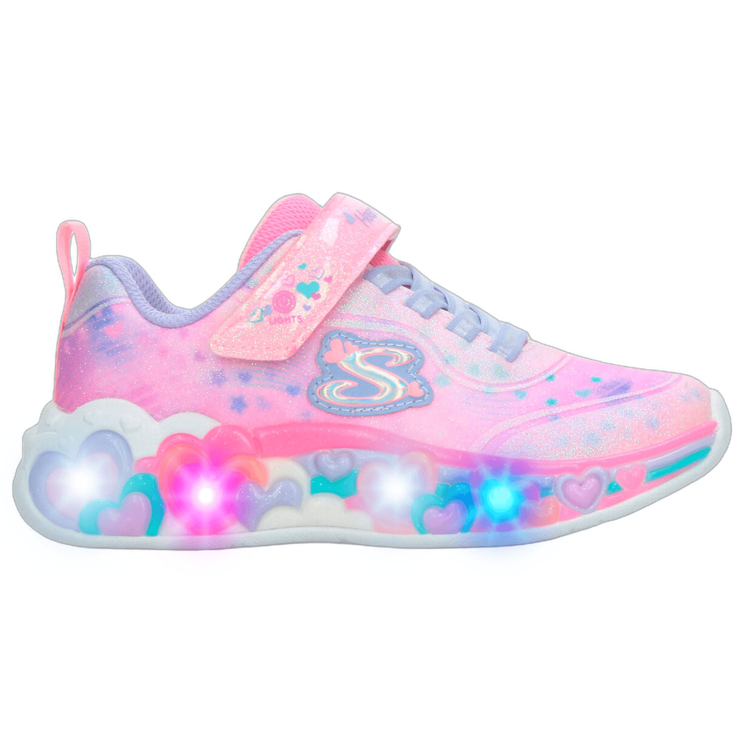 Tenis Niña Skechers Heart Lights Rosa Casual Led Infantil T17-22 — imagen 2