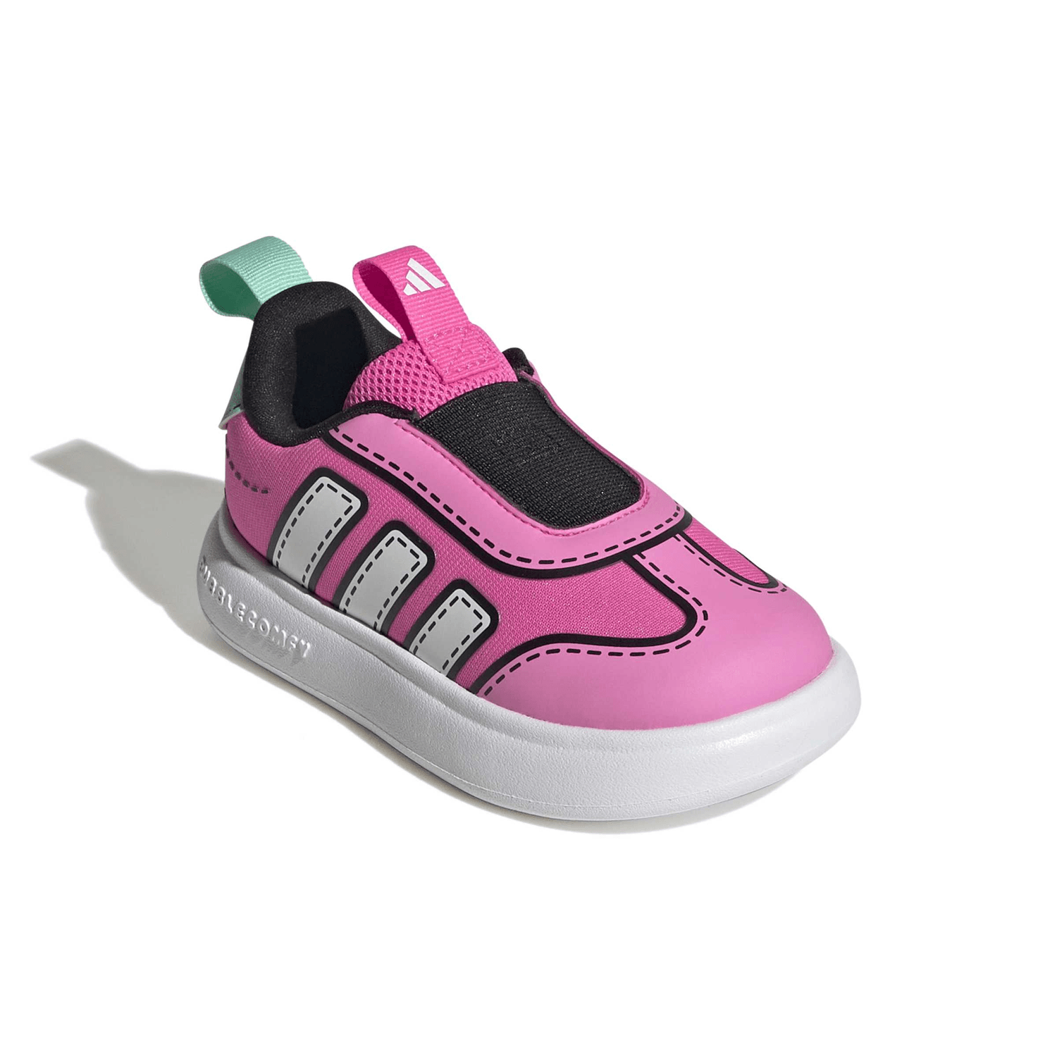 Tenis Adidas Bubblecomic Niña Casual Rosa Infantil T11-16 — imagen 2