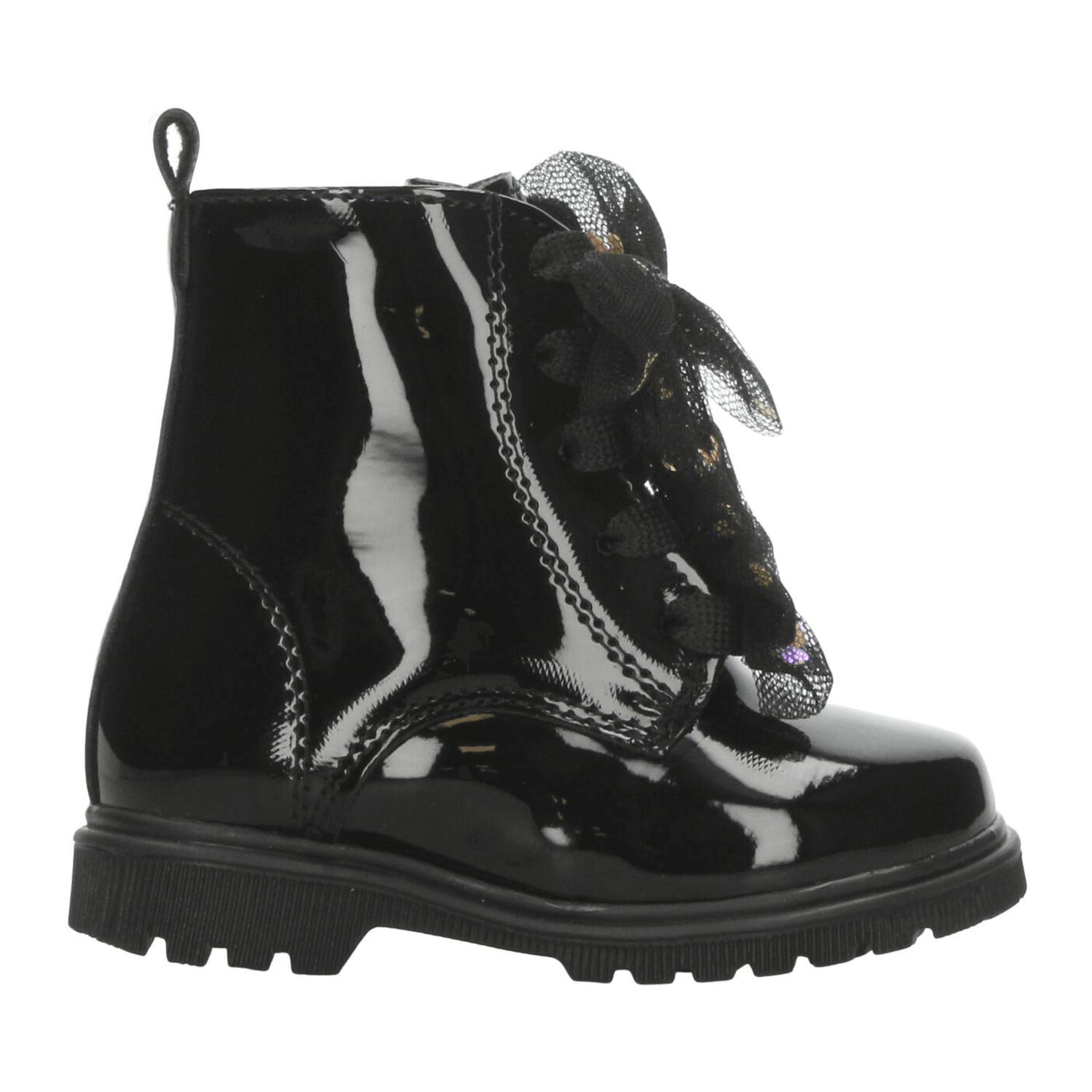 Bota Yuyin Niña Negro Casual Moños Infantil T15-18 — imagen 2