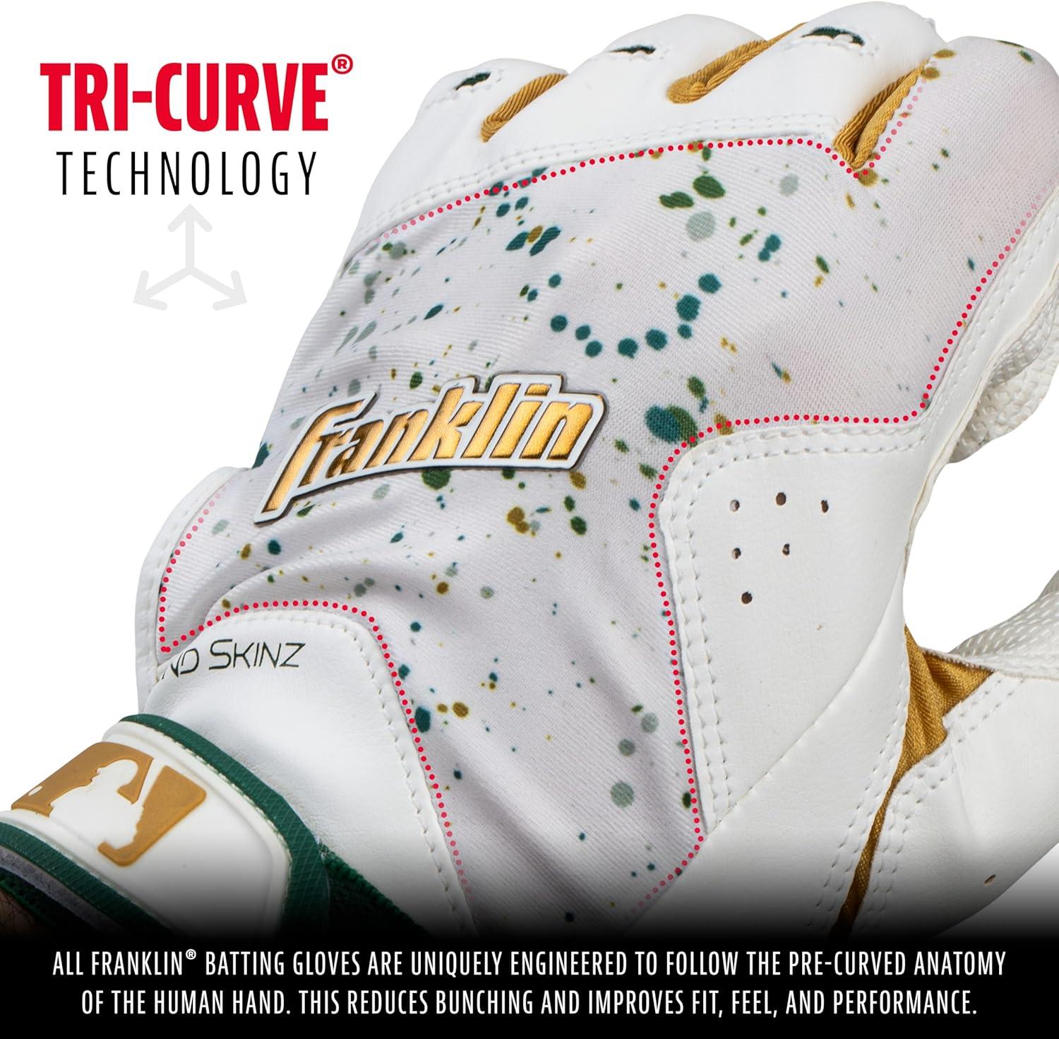 Guanteletas Beisbol Franklin 2nd Skinz Talla S Blanco Verde — imagen 4