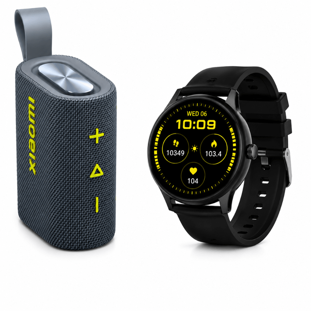 BOCINA XIAOMI SOUND POCKET (AZUL) + SMARTWATCH G-TIDE R5 (NEGRO) — imagen 2