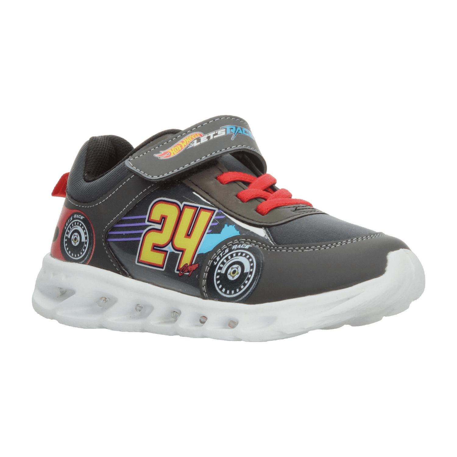 Tenis Niño Bebé Hot Wheels Negro Luz Led Infantil T15-18 — image 3