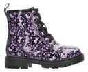 Botín Tropicana Niña Con Flores Rosas Casual Negro Infantil T15-18
