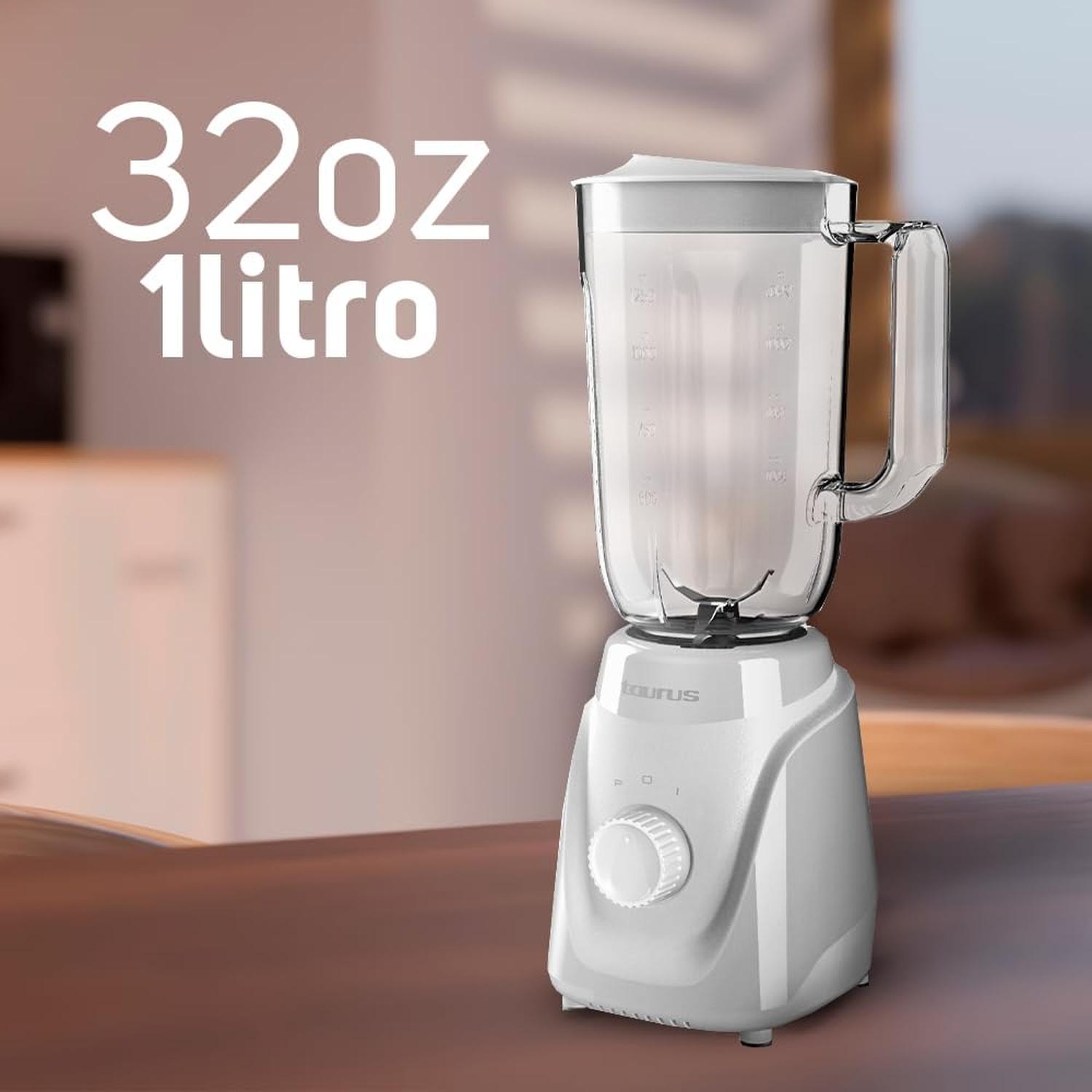 LICUADORA TAURUS MENINA 2 VEL PLASTICO 1 LT 300W — imagen 3