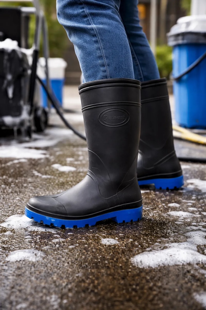 Bota Duramil De Trabajo Lavar Autos Unisex 35cms Alto — imagen 17