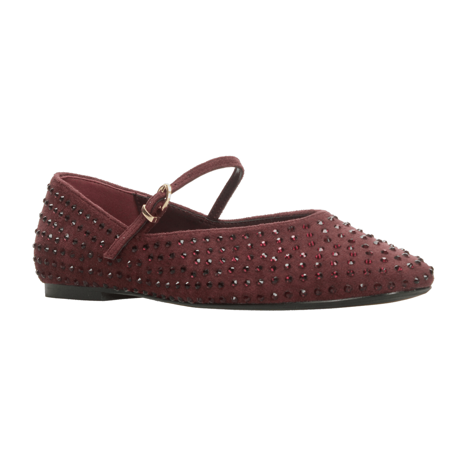 Flats Berlin Dama Hebilla Casual Vino Mujer — imagen 2