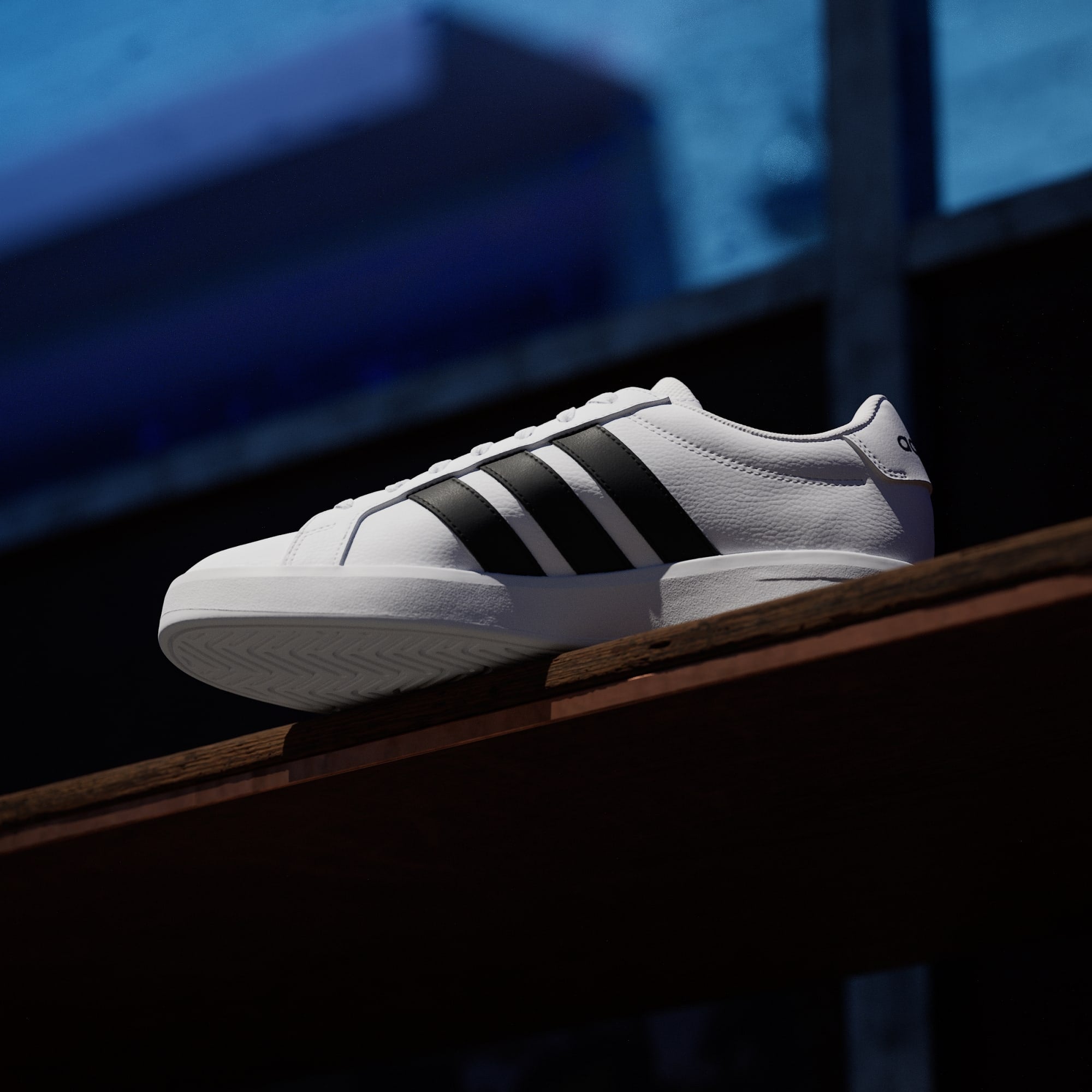 Tenis Adidas Grand Court Base 3.0 Blanco - Hombre — imagen 6