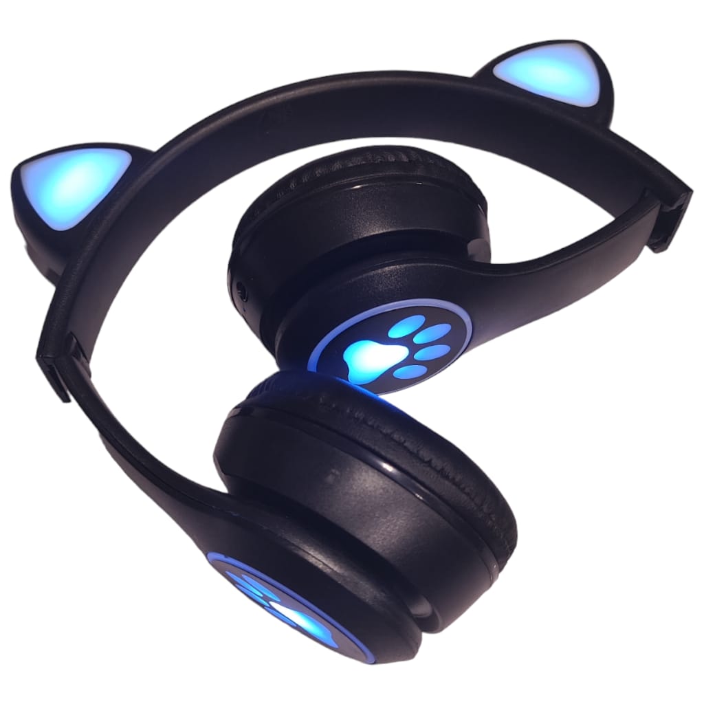 Audífonos Gatica Bluetooth, luces led, Radio FM, diadema plegables. — imagen 6
