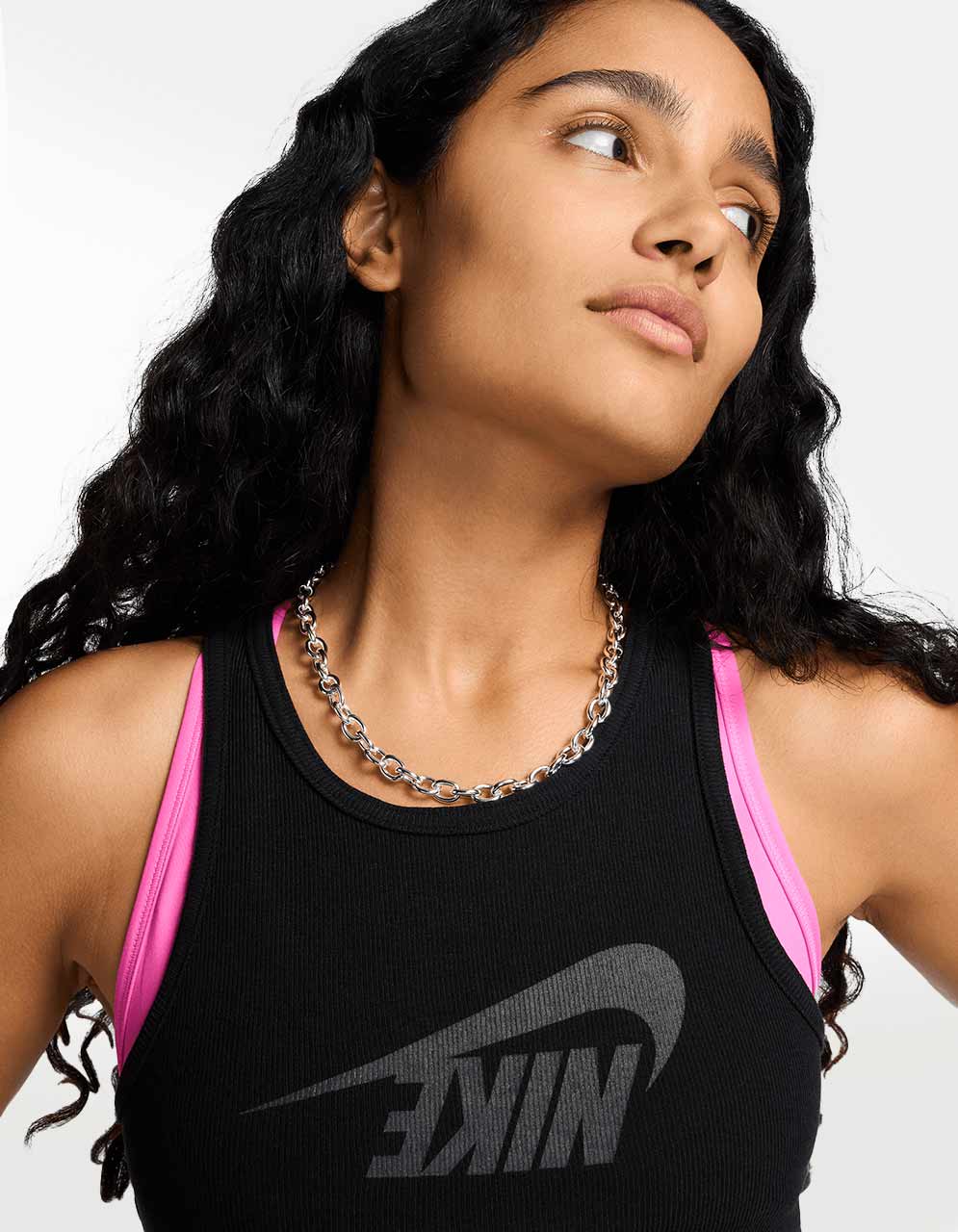 Playera Nike Dance Rib Negro - Mujer — imagen 4