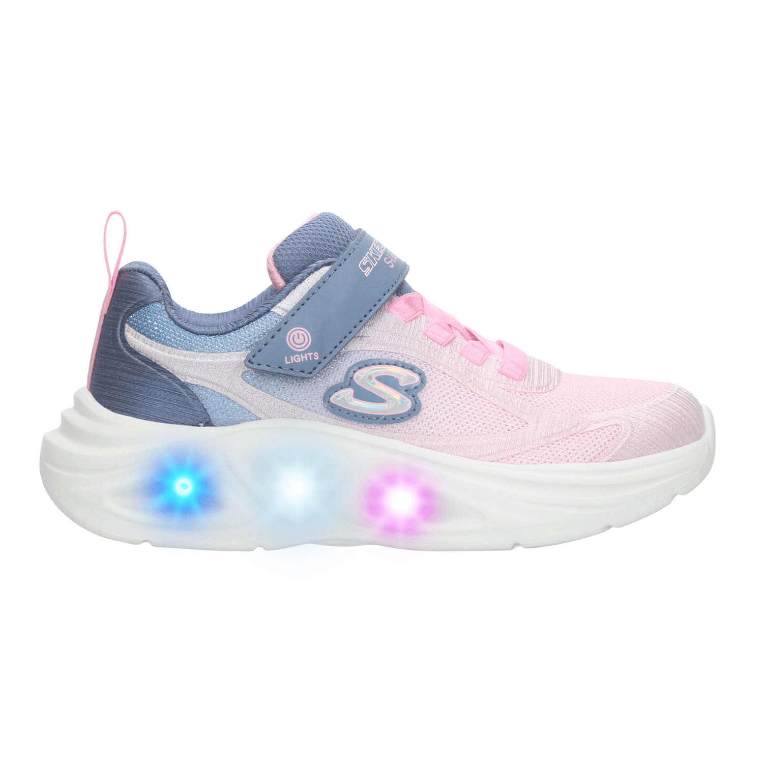 Tenis Skechers Niña Deportivo Led Infantil Rosa T17-22 — imagen 1