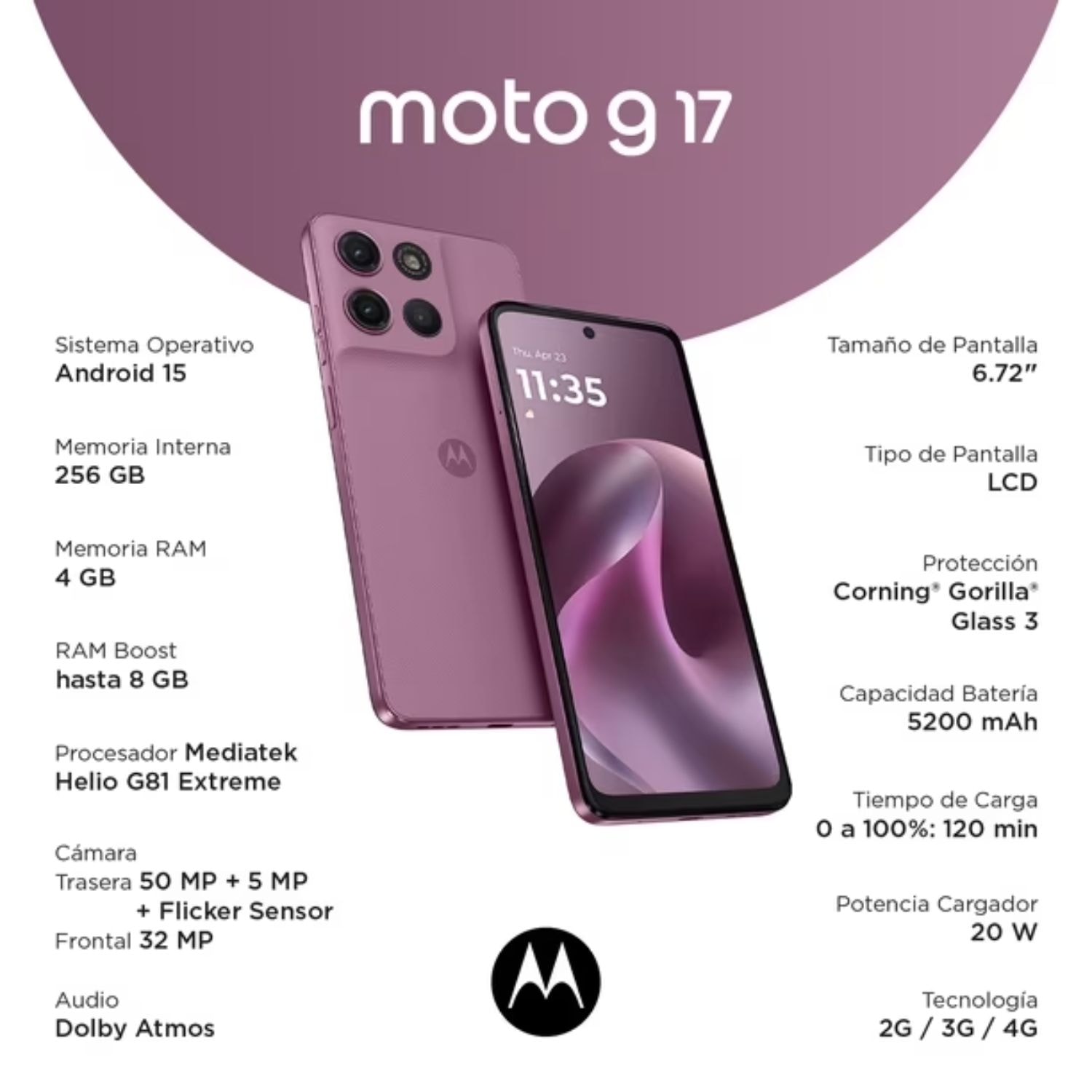 Celular Motorola G17 4 Ram + 256 Gb — imagen 2