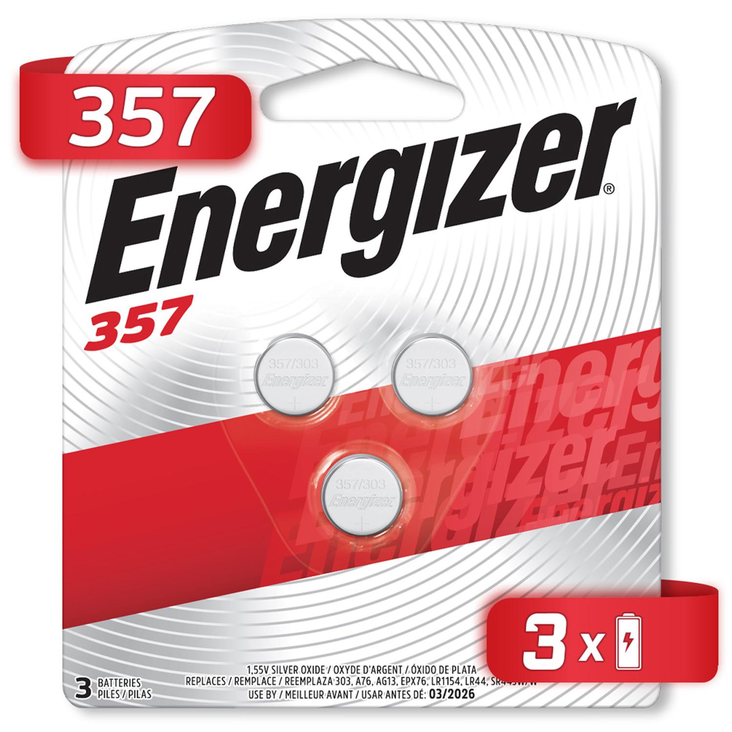 Pila Energizer Oxido De Plata Cr357 Sr44sw Sr1154 3 Unidades — imagen 1